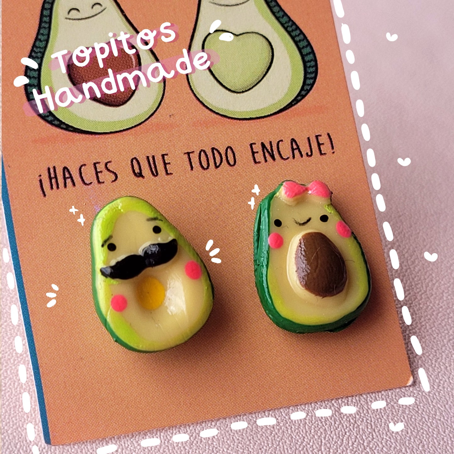 Aretes handmade aguacate