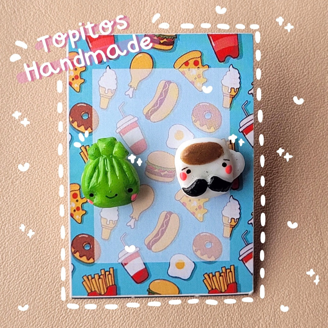 Aretes handmade Tamal con chocolate