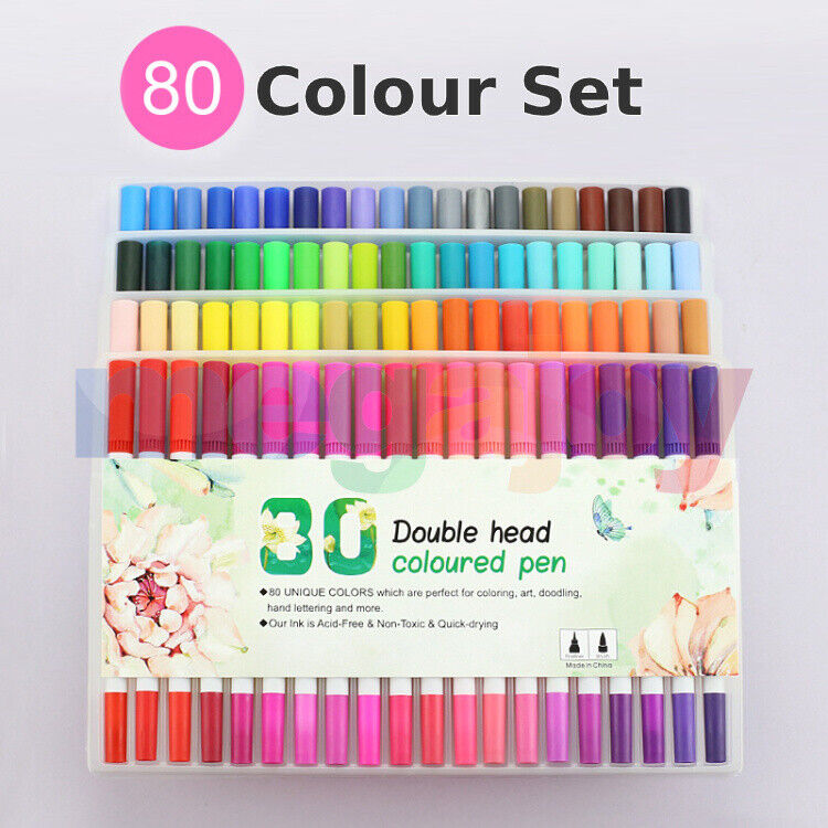 Brush pen marcadores x 80