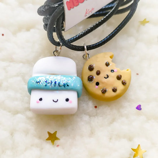 Collares de pareja leche y galleta