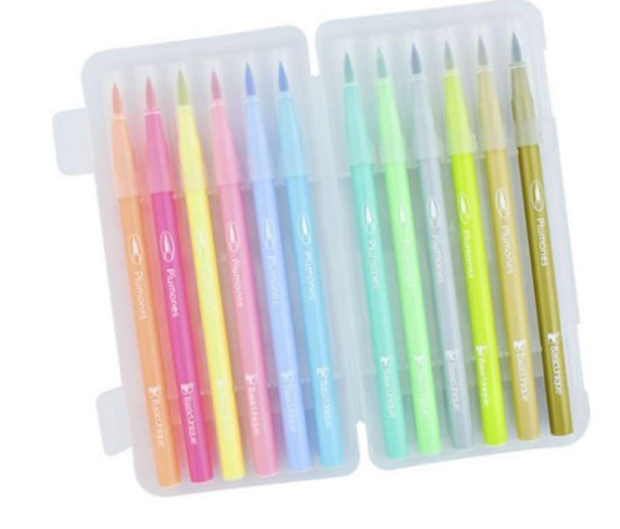 Brush pen marcadores pastel x 12